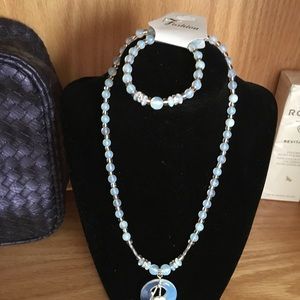 Opalite Necklace And Bracelet Set